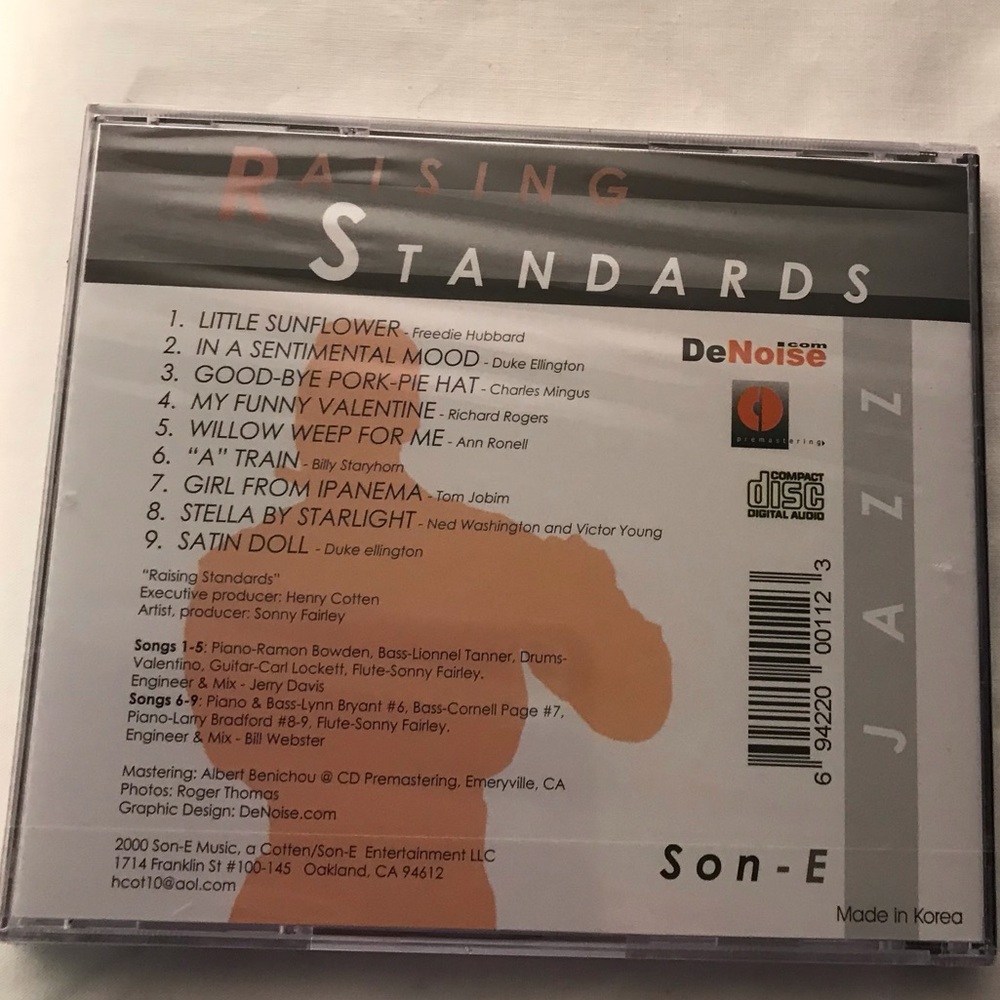 New Raising Standards Jazz Greats CD